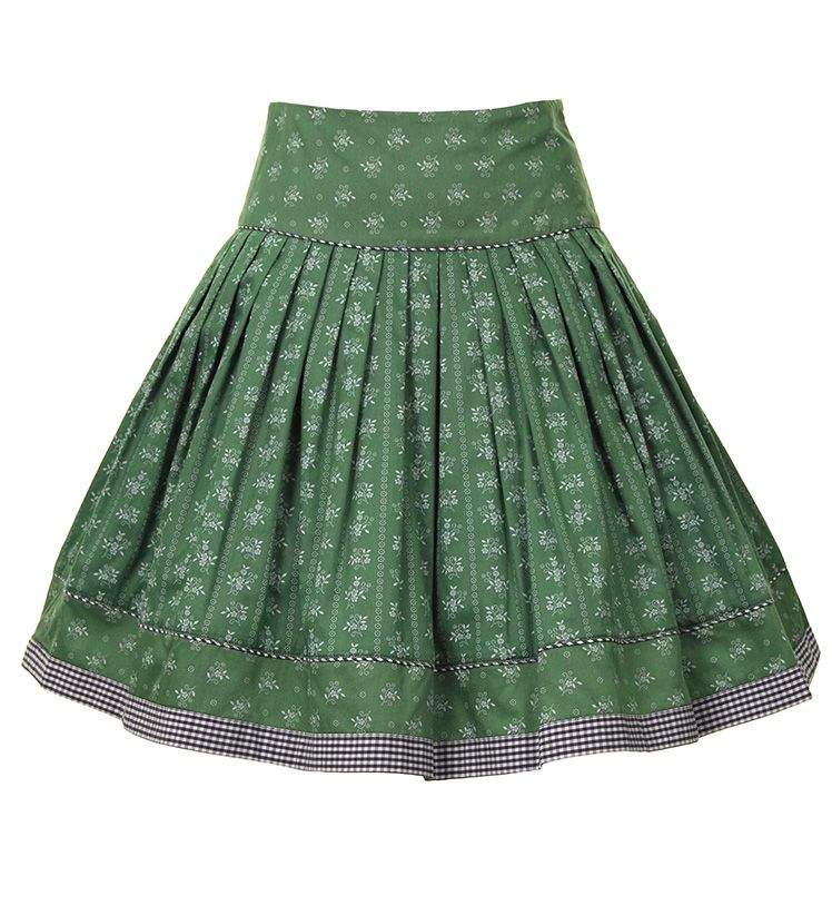 Kurzer Trachtenrock im Petticoat Stil, blassgrün
