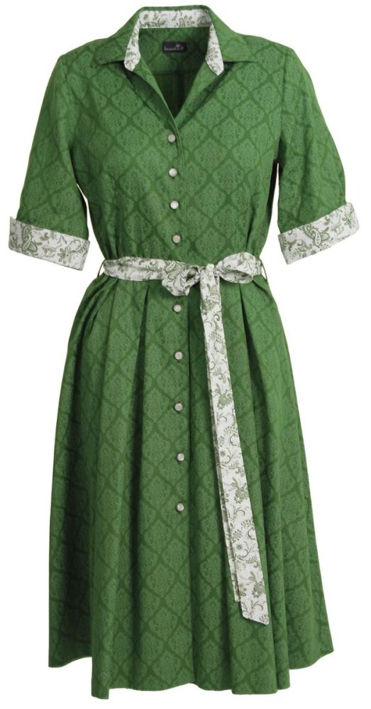 Trachten Hemdblusen Kleid, grün